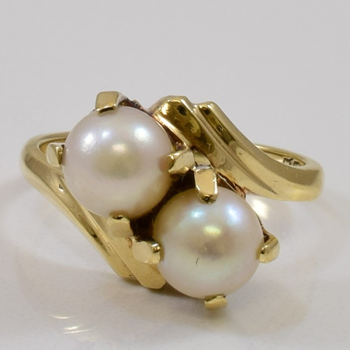 Pearl Bypass Ring | 4.44ctw | SZ 6.5 |