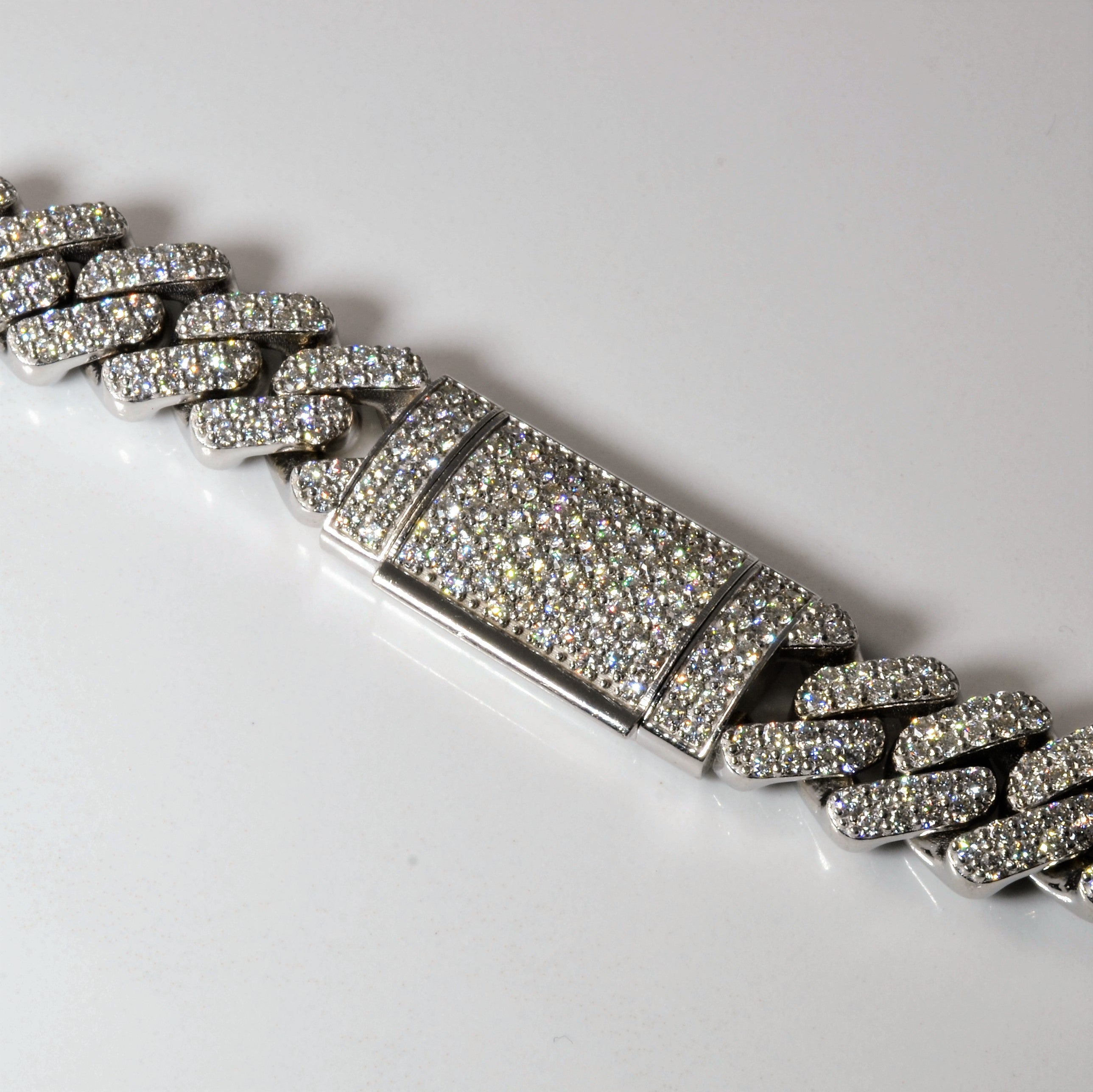 Collier à maillons gourmette en diamants en grappe | 20,75 ct | 22 po | 
