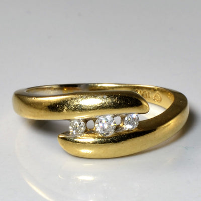 Bypass Three Stone Diamond Ring | 0.085ctw | SZ 6.5 |