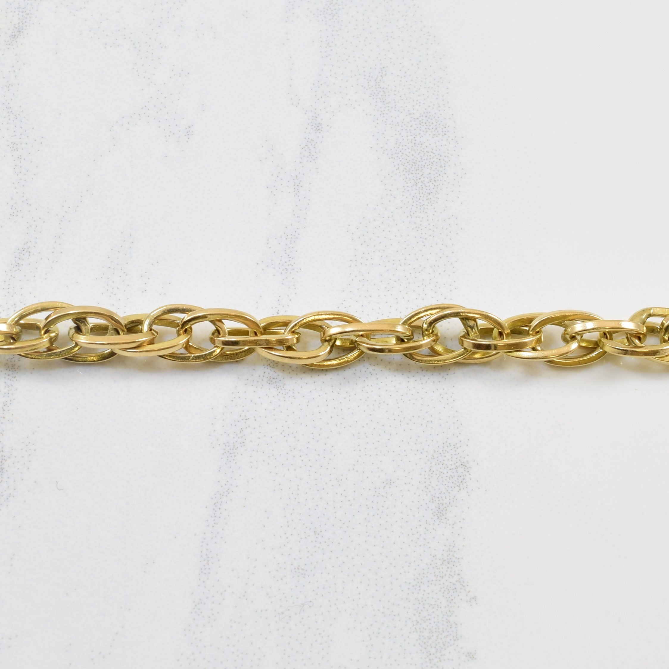 14k Yellow Gold Double Link Cable Chain Bracelet | 8.5" |