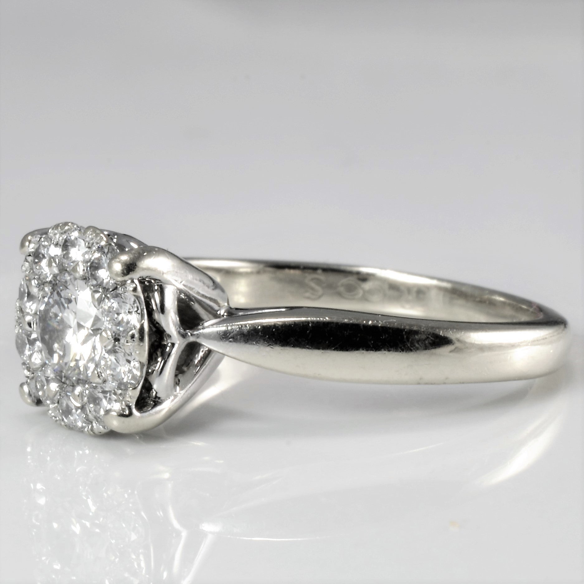 High Set Cluster Diamond Engagement Ring | 0.55 ctw, SZ 4.75 |