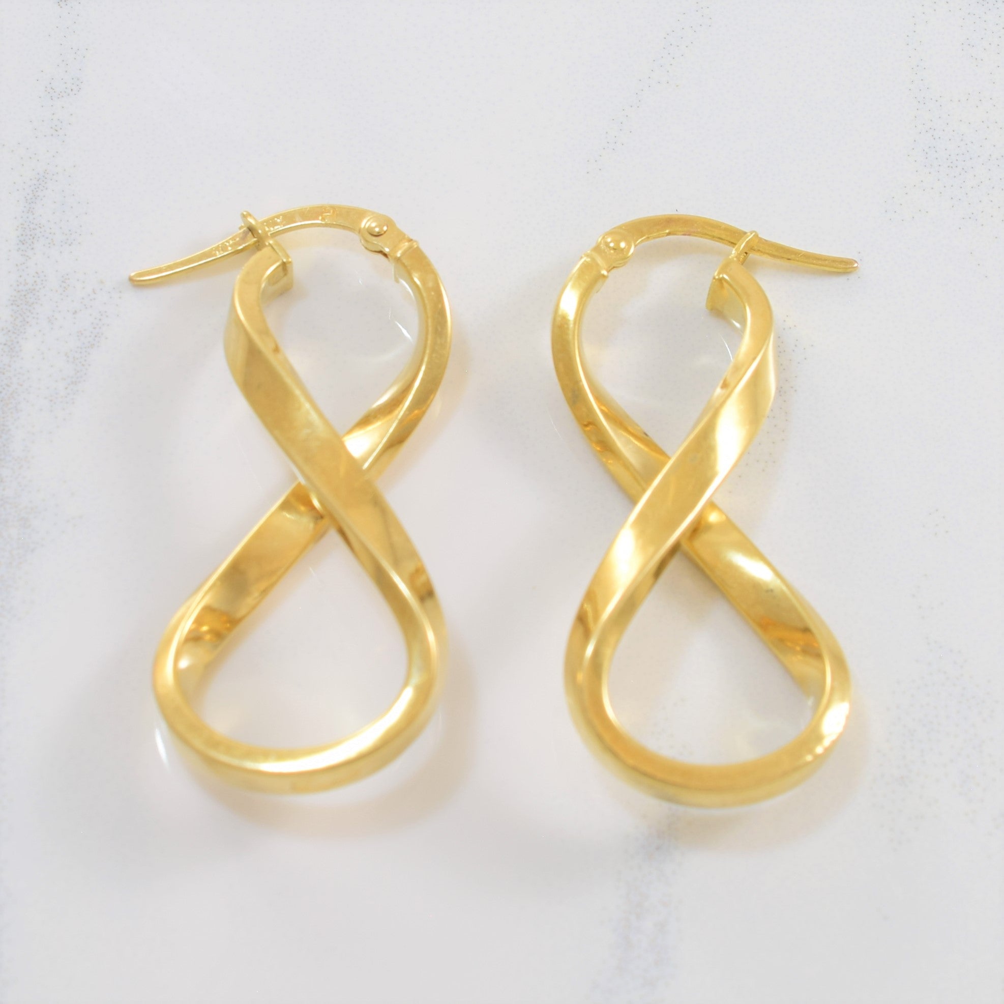 Gold Infinity Loop Earrings |
