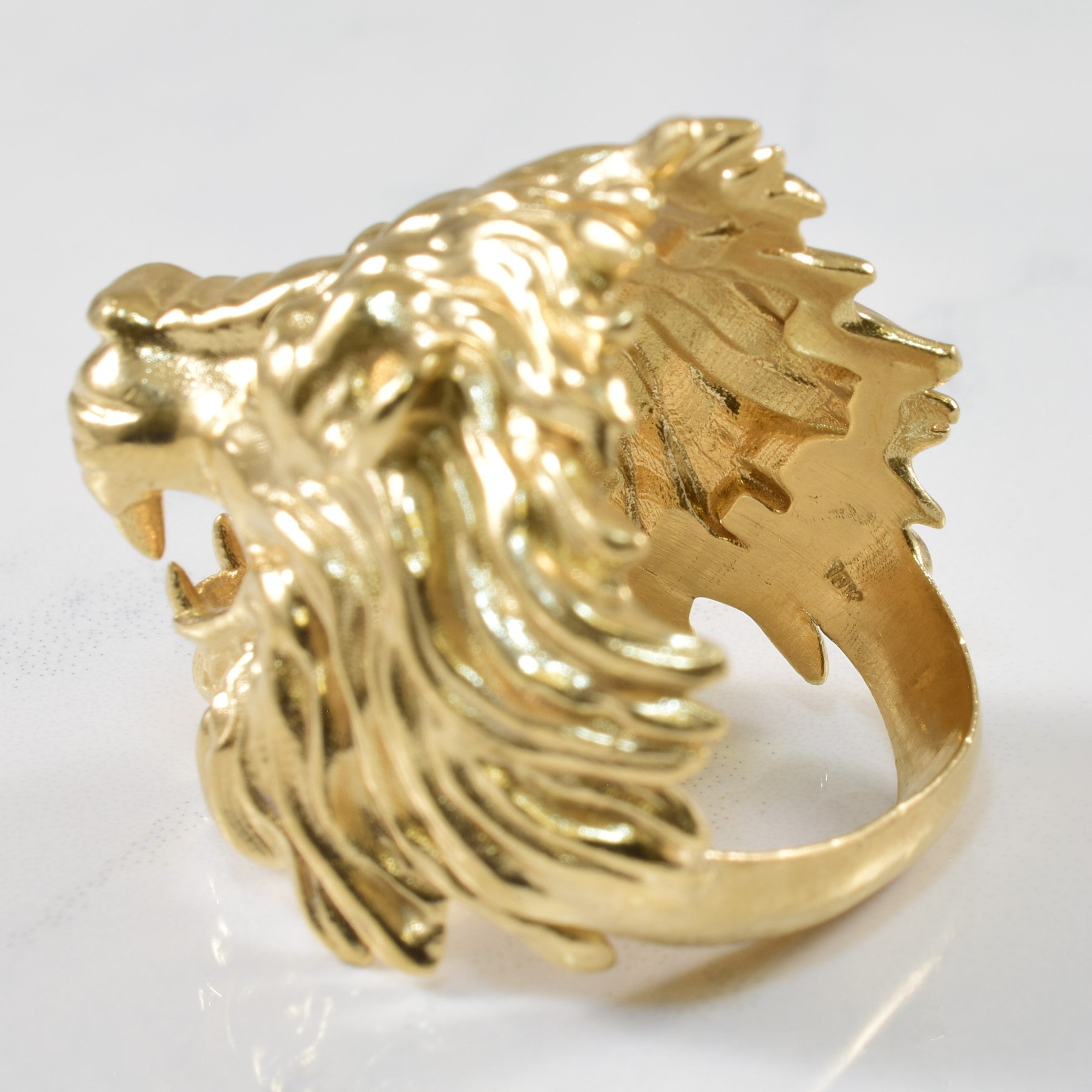 Diamond Lion Head Ring | 0.05ctw | SZ 10 |
