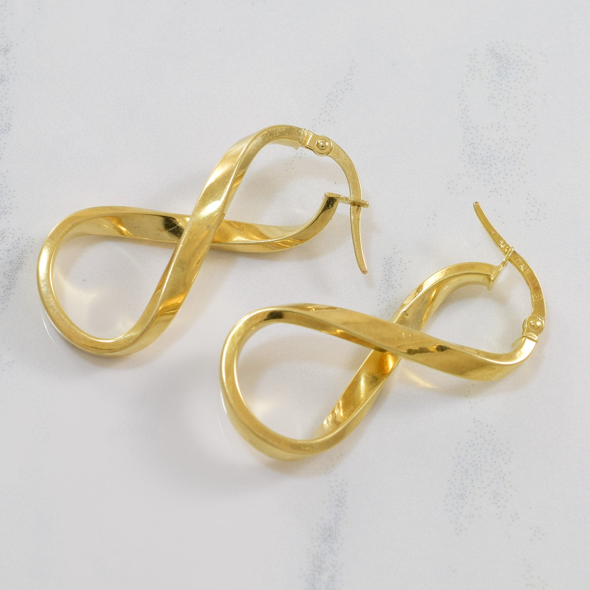 Gold Infinity Loop Earrings |