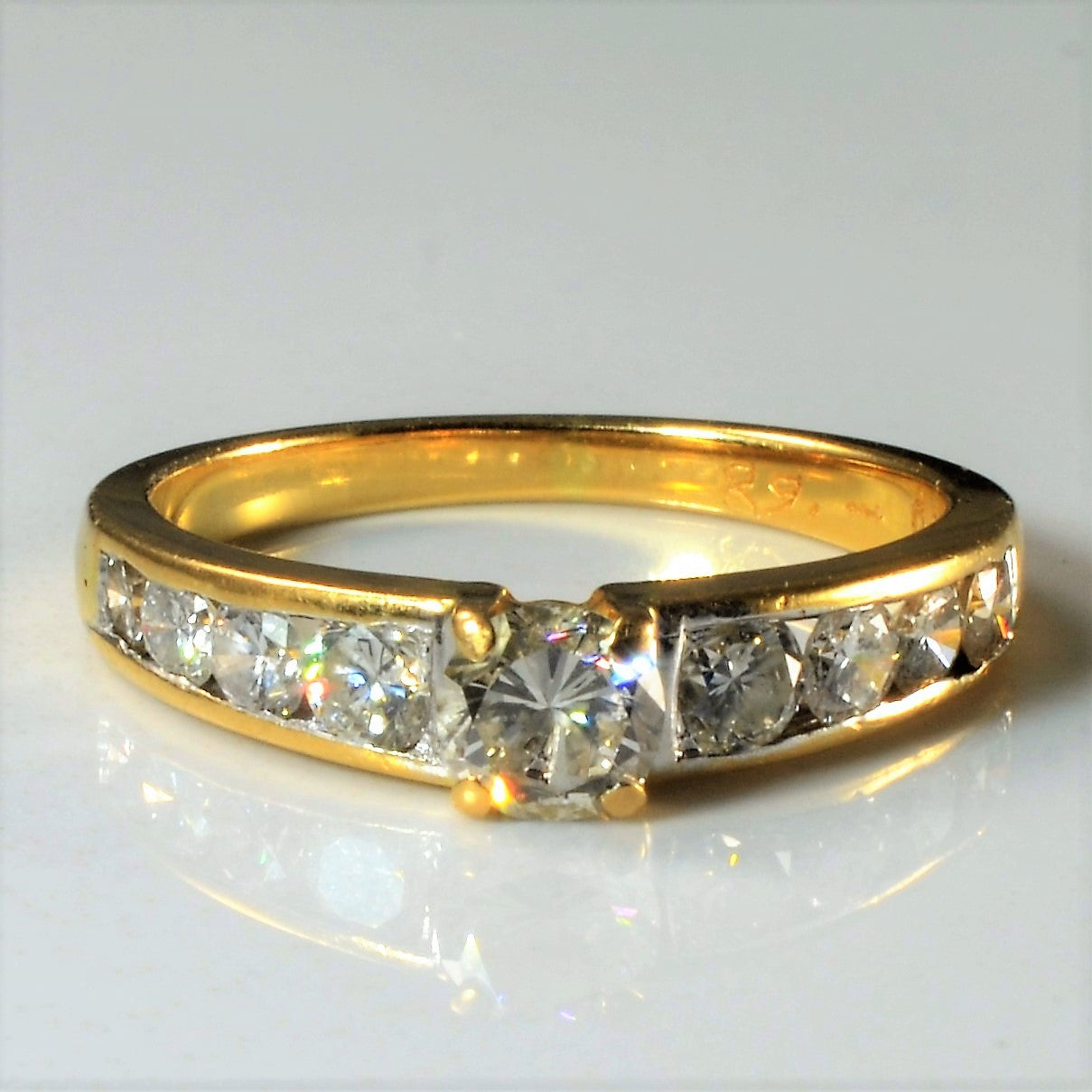 Low Profile Channel Set Diamond Engagement Ring | 0.68ctw | SZ 6.75 |