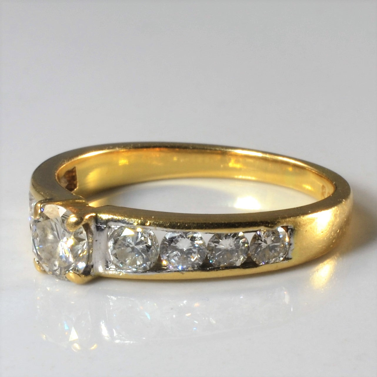 Low Profile Channel Set Diamond Engagement Ring | 0.68ctw | SZ 6.75 |