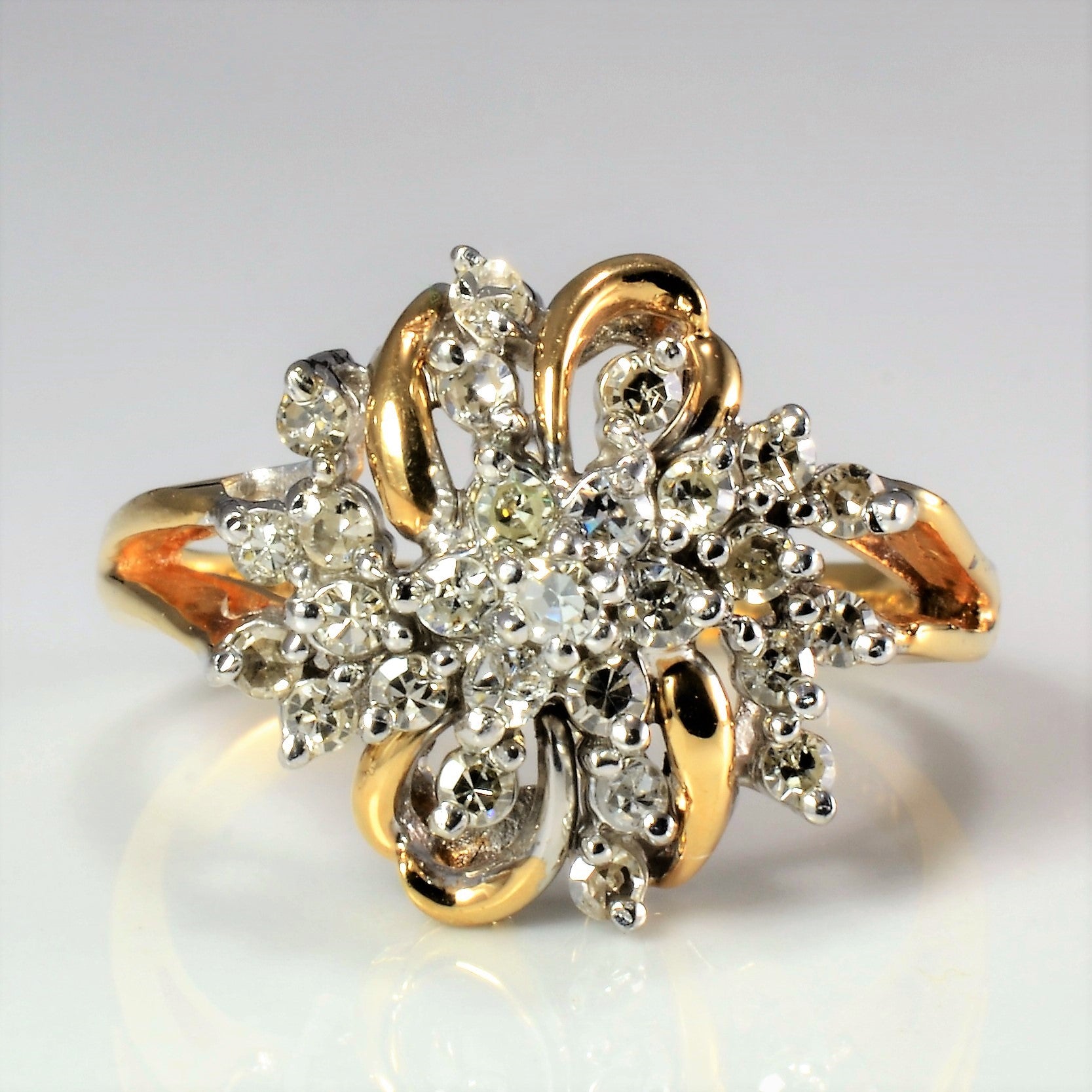 Floral Inspired Cluster Diamond Ring | 0.43 ctw, SZ 7 |