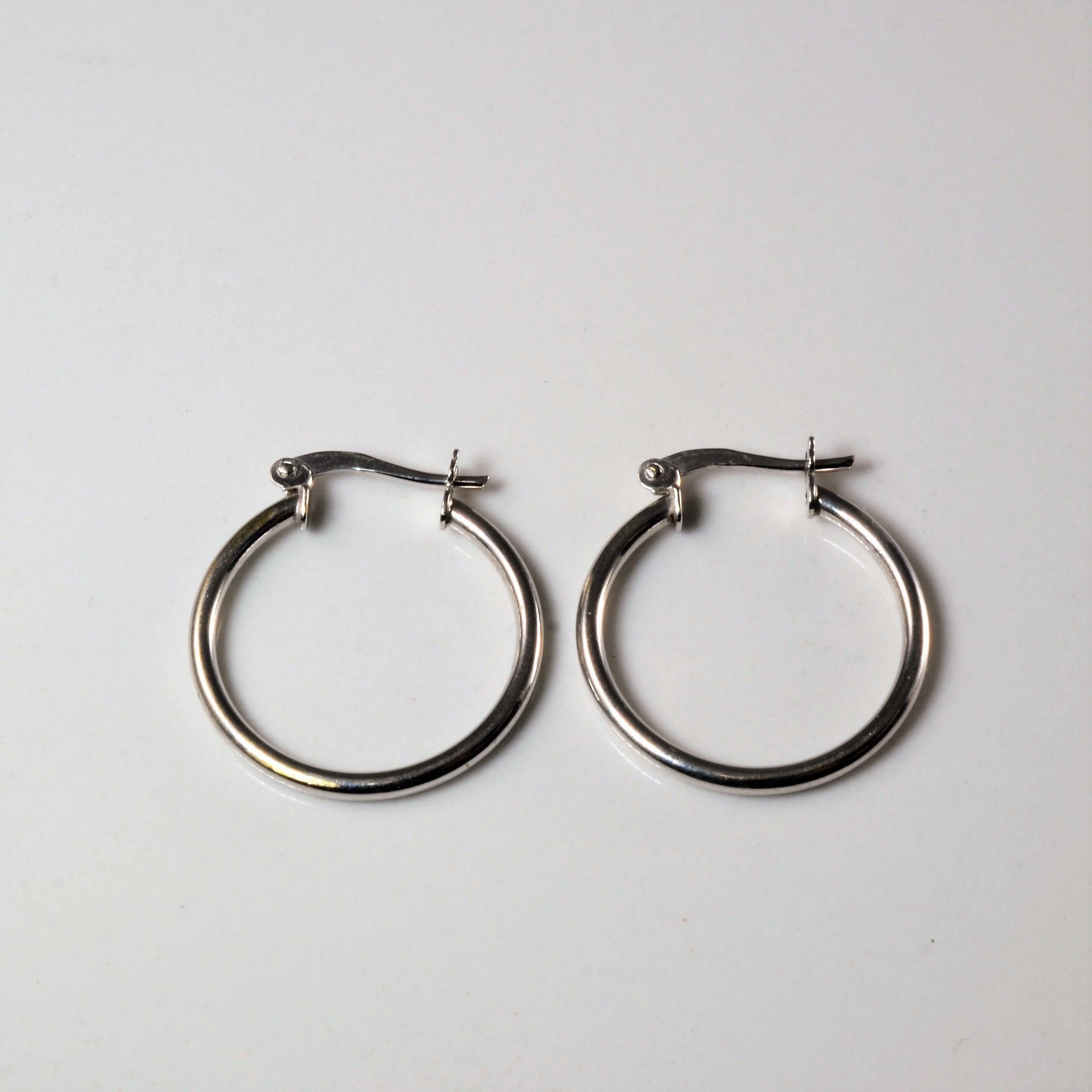 White Gold Hoop Earrings |