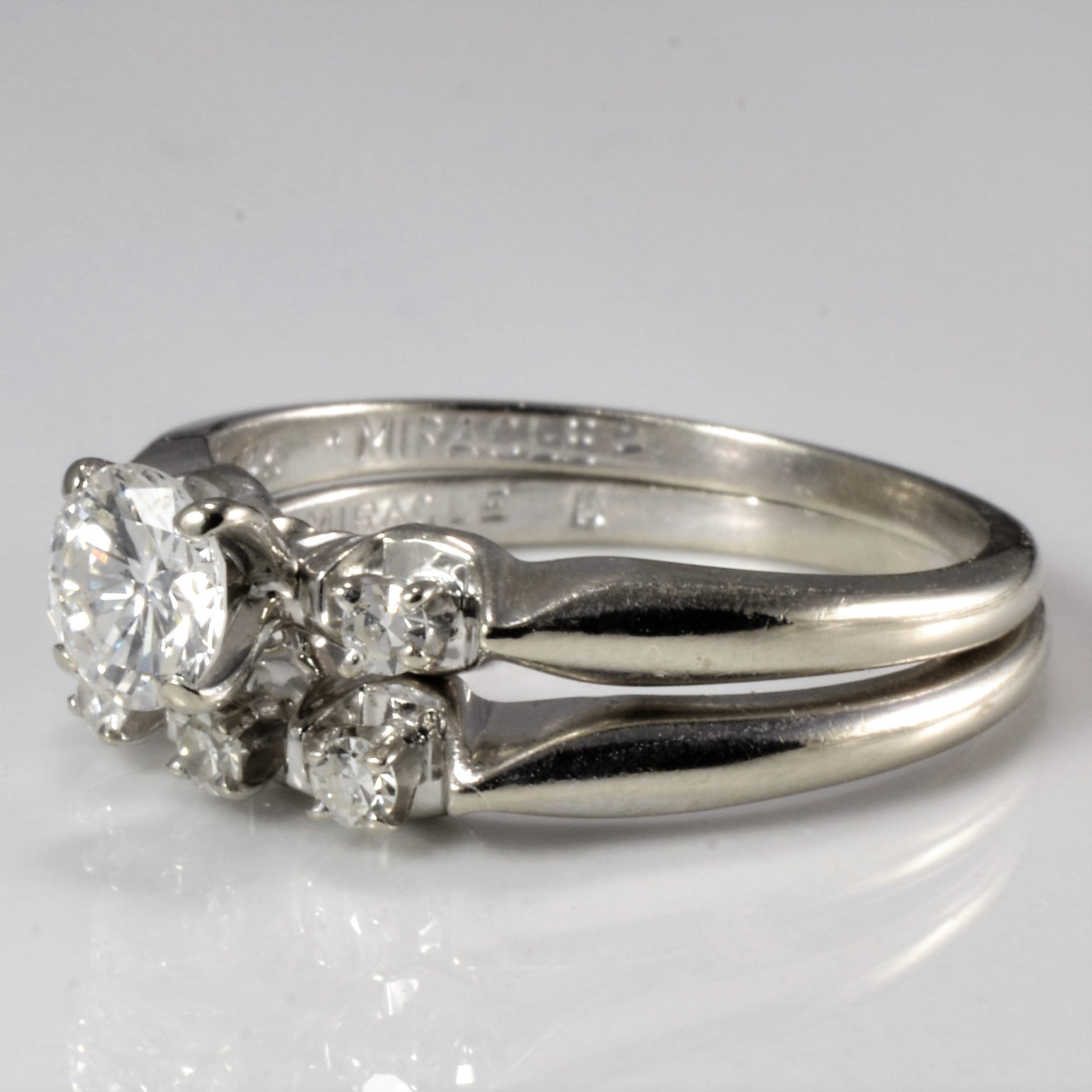 Prong Set Diamond Engagement Ring Set | 0.58 ctw, SZ 6.25 |
