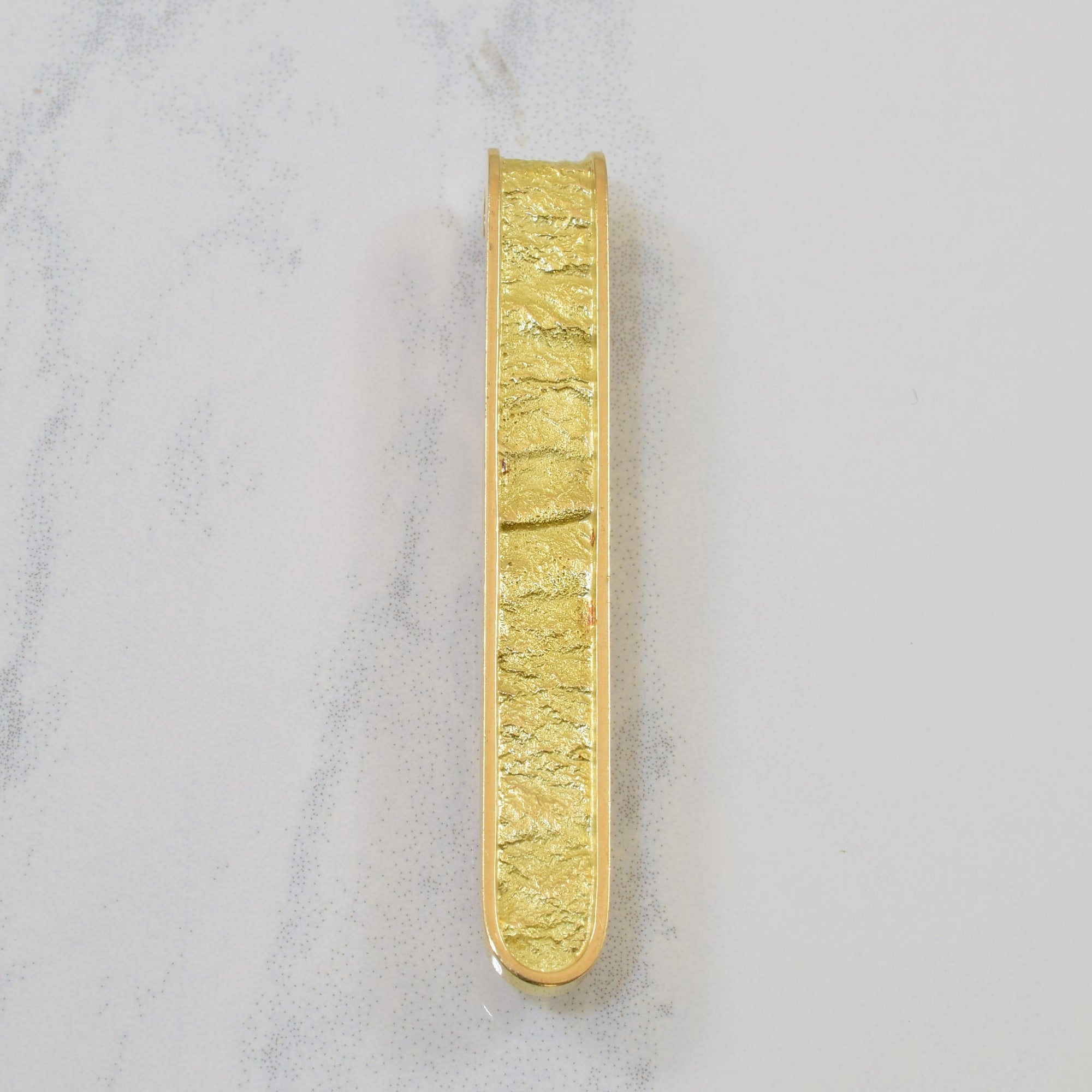 Gold Textured Tie Clip |