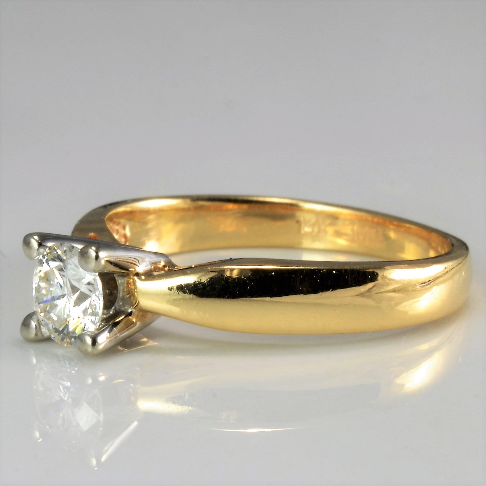 Solitaire Diamond Engagement Ring | 0.32 ct, SZ 4.5 |