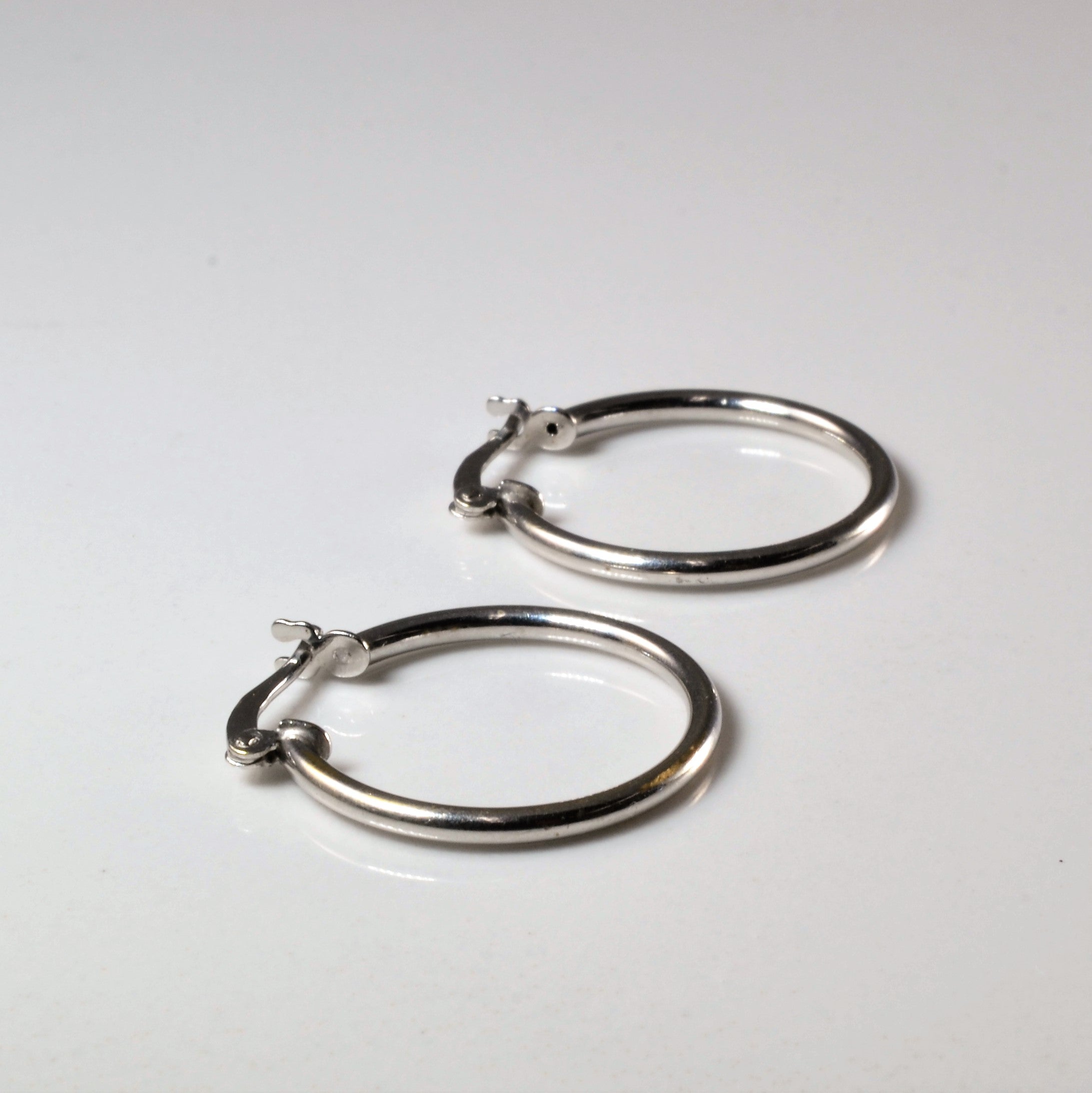 White Gold Hoop Earrings |