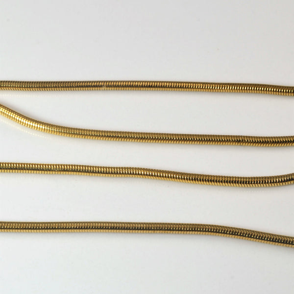9k Yellow Gold Snake Chain | 17