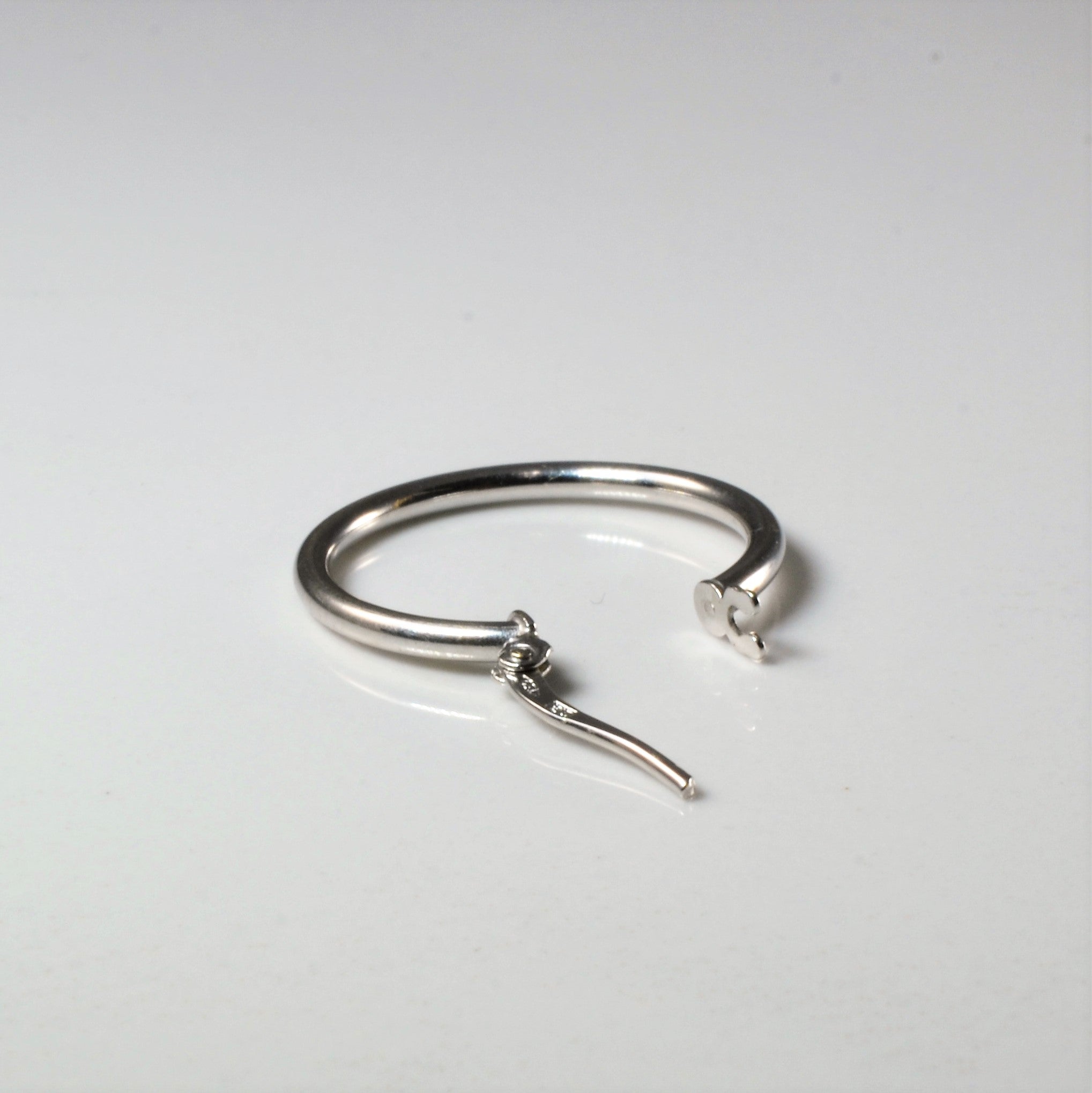 White Gold Hoop Earrings |