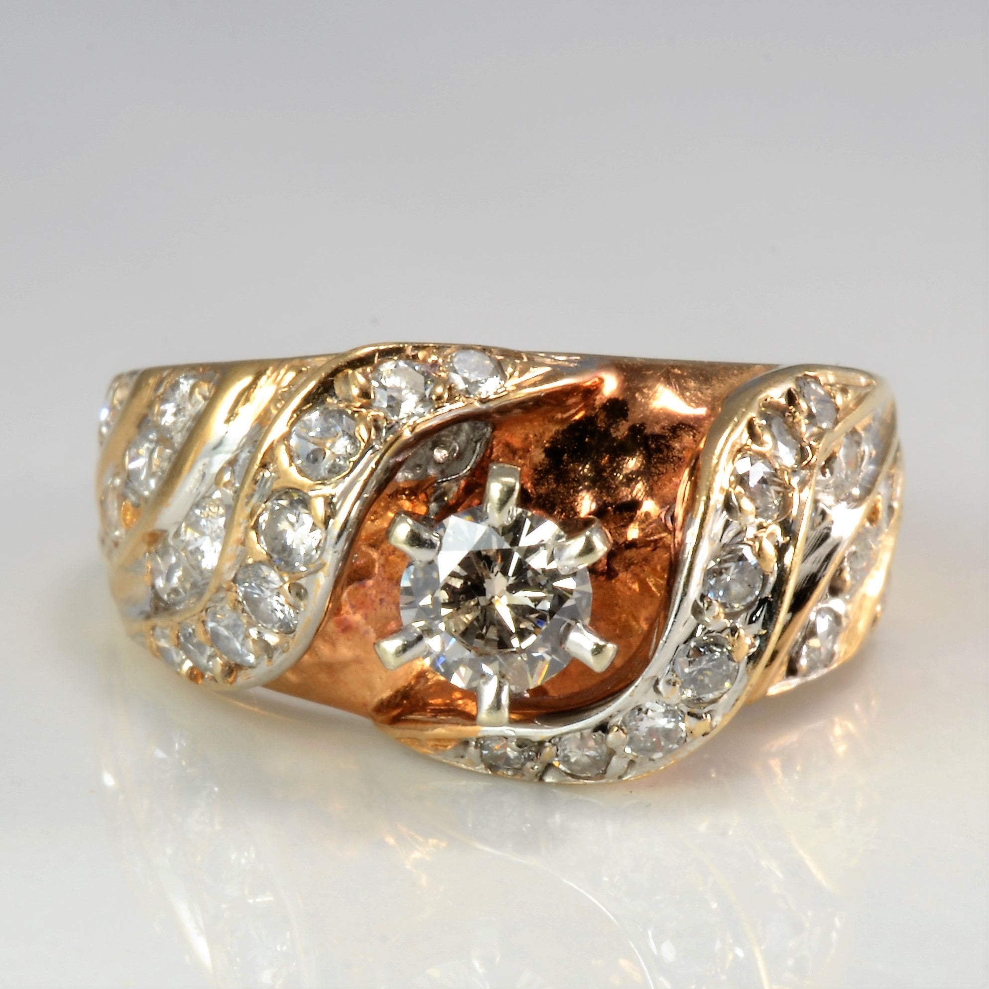High Set Diamond Diamond Engagement Ring | 0.68 ctw, SZ 6 |