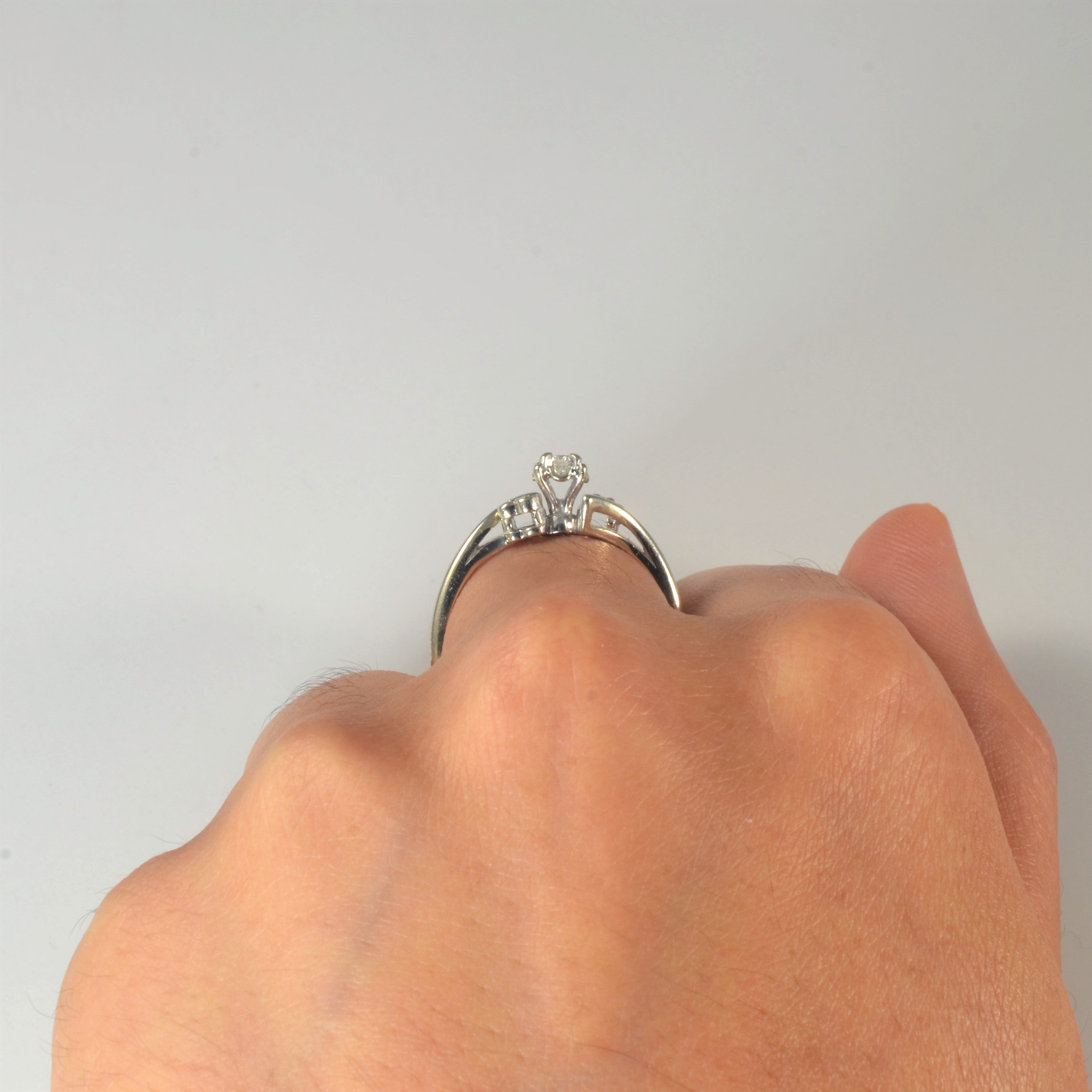 Bypass Diamond Heart Ring | 0.09ctw | SZ 7.75 |