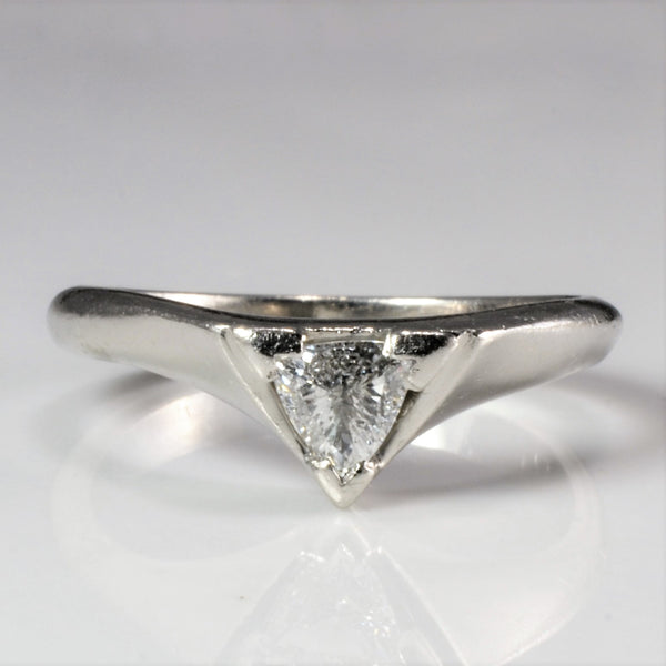 Solitaire Triangle Diamond Chevron Ring | 0.16 ct, SZ 5 |