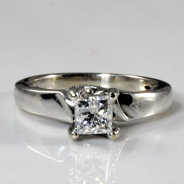 Twisted Diamond Gallery Princess Engagement Ring | 0.72ctw | SZ 5.5 |