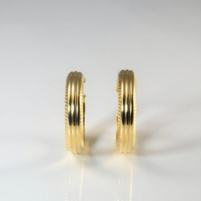 Textured Hoop Earrings |