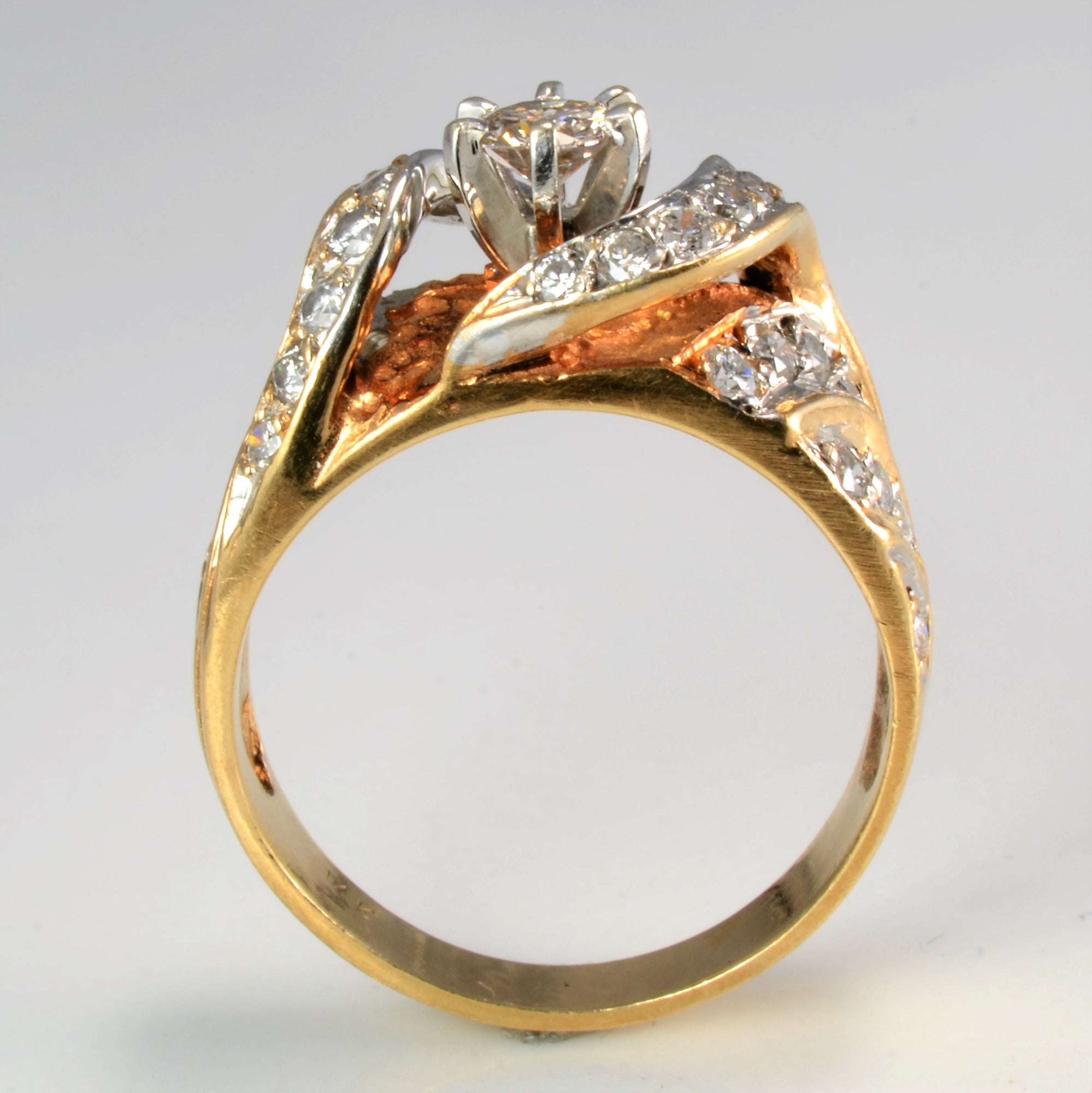 High Set Diamond Diamond Engagement Ring | 0.68 ctw, SZ 6 |
