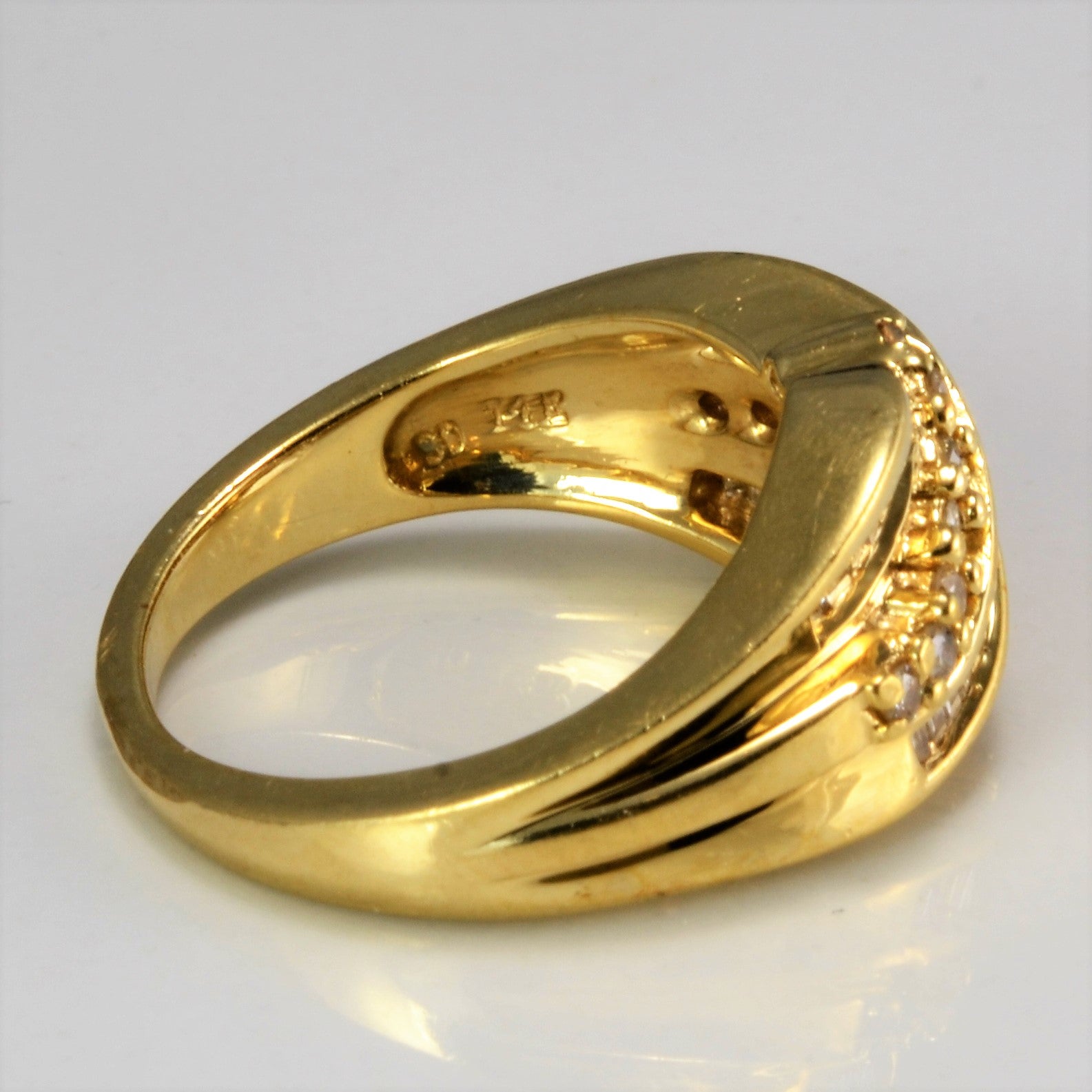 Multi- Row Diamond Crossover Ring | 0.52 ctw, SZ 6.25 |