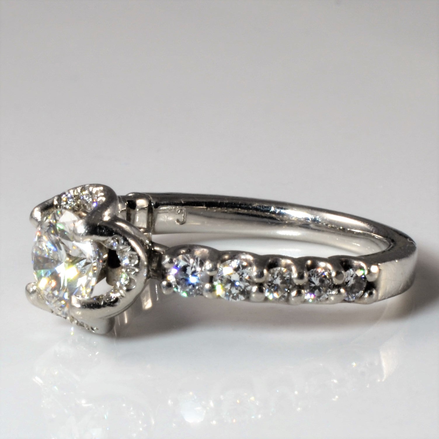 Diamond Gallery Halo Engagement Ring | 1.26ctw | SZ 6.75 |