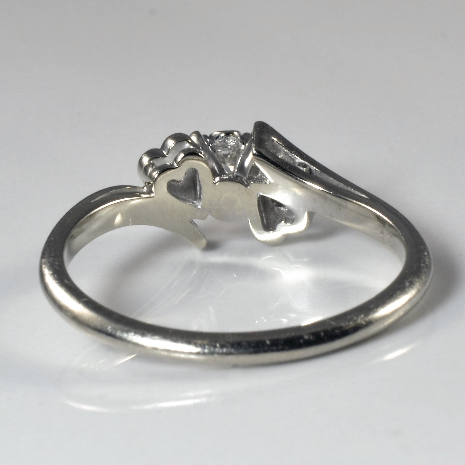 Bypass Diamond Heart Ring | 0.09ctw | SZ 7.75 |