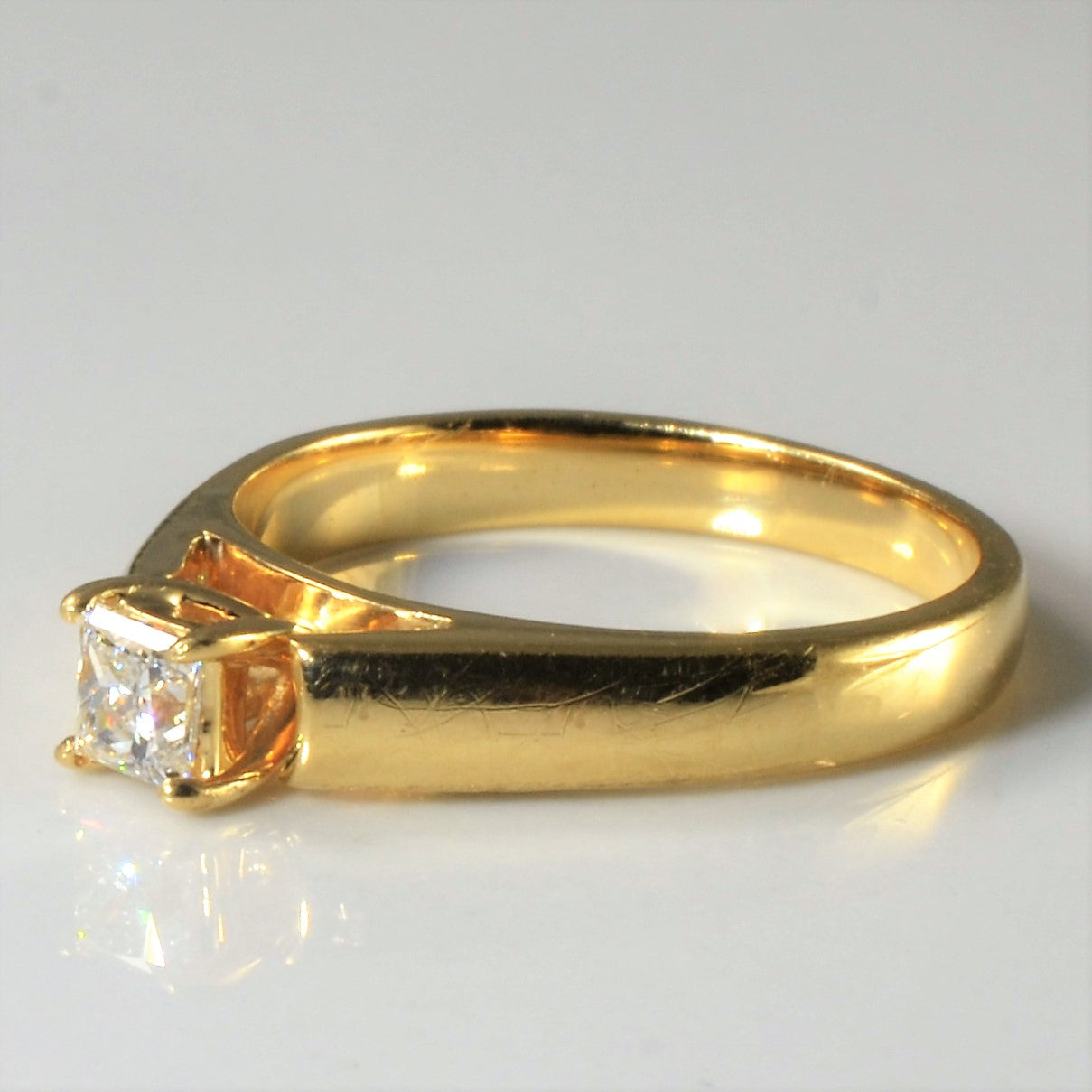 Solitaire Princess Diamond Ring | 0.21ct | SZ 5.5 |