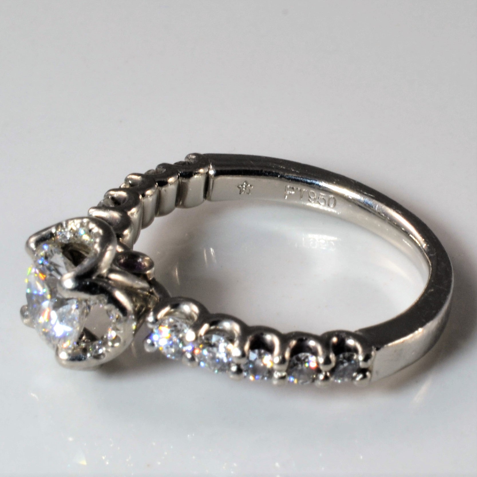 Diamond Gallery Halo Engagement Ring | 1.26ctw | SZ 6.75 |