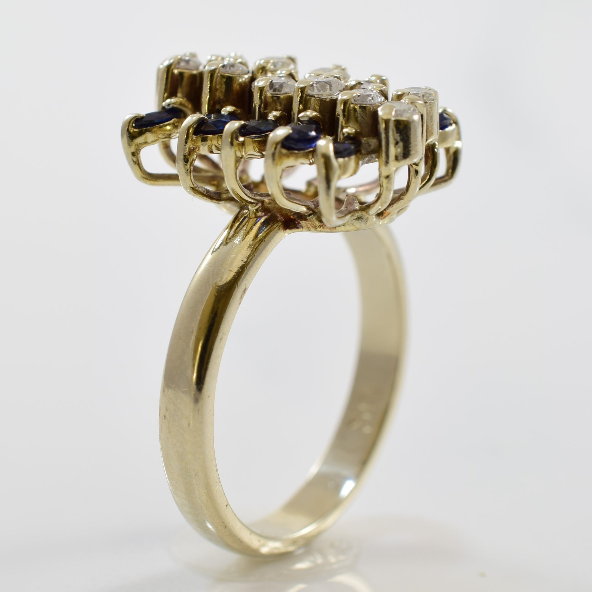 Diamond & Sapphire Cocktail Ring | 0.25ctw, 0.50ctw | SZ 7 |
