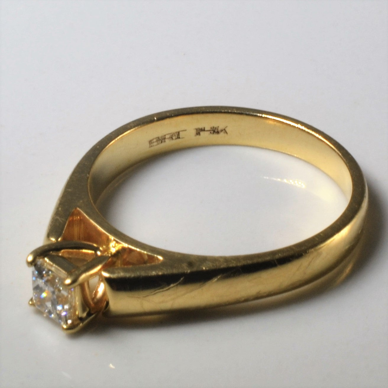 Solitaire Princess Diamond Ring | 0.21ct | SZ 5.5 |
