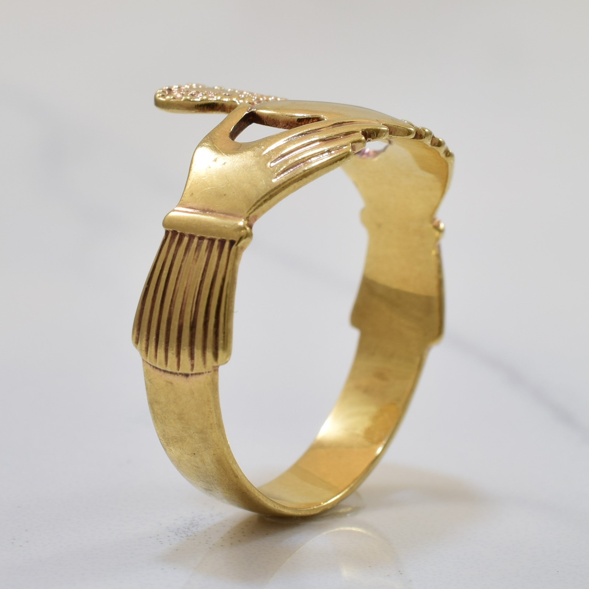 Yellow Gold Claddagh Ring | SZ 10 |