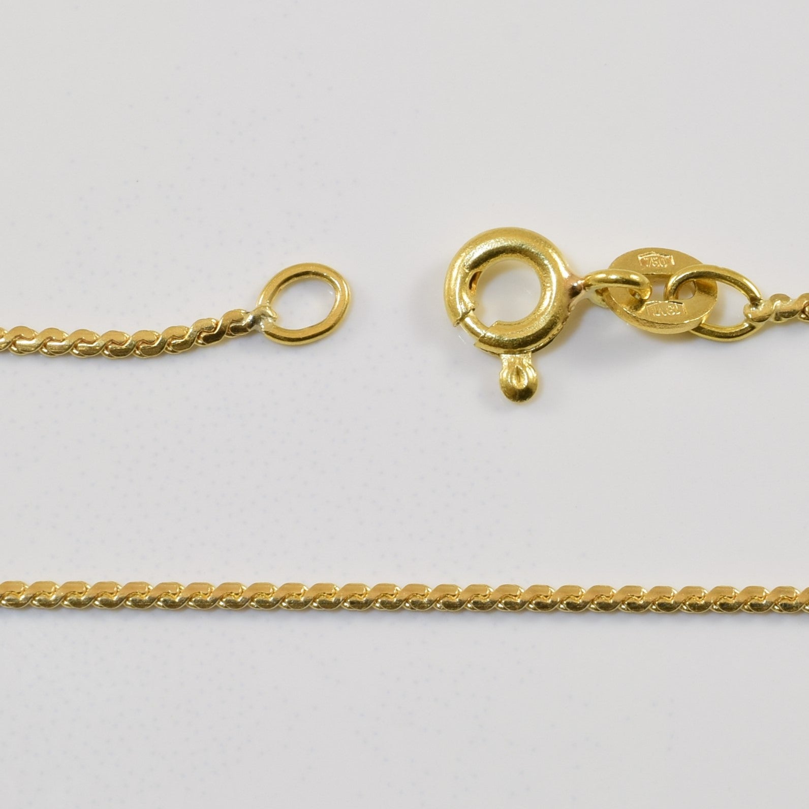 18k Yellow Gold Serpentine Chain | 19.5
