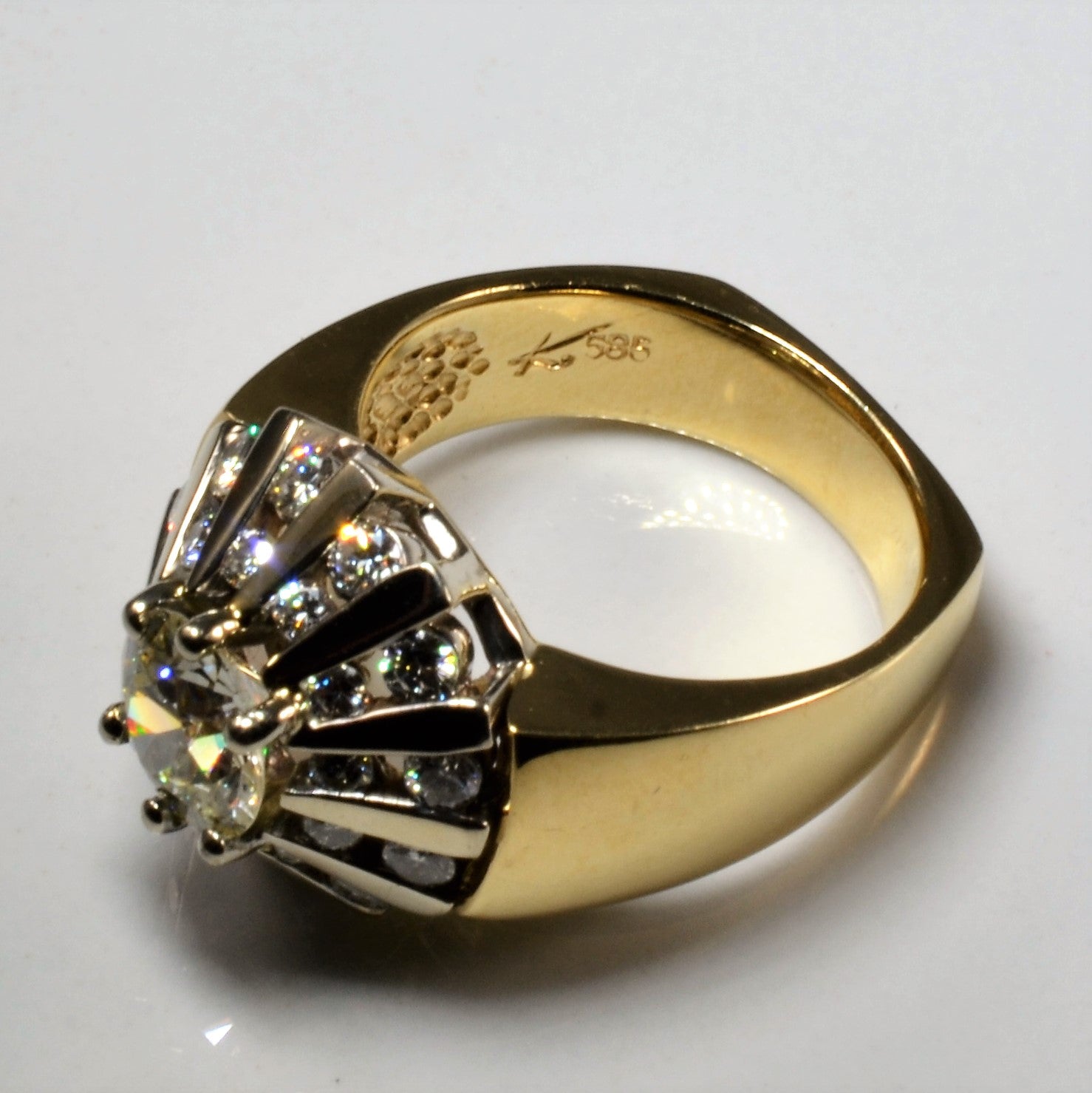 Old European Halo Burst Diamond Ring | 1.99ctw | SZ 6.5 |