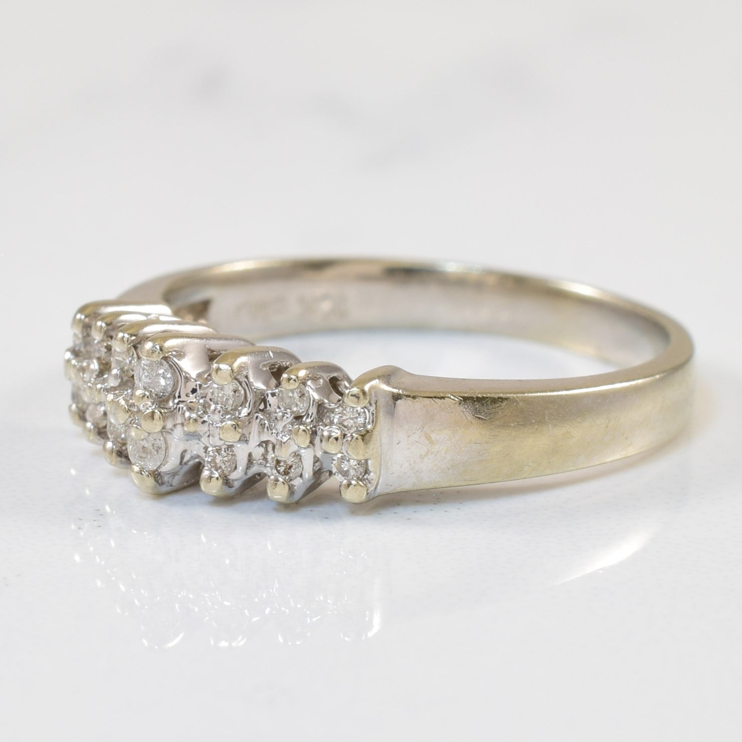 Pave Set Diamond Chevron Ring | 0.08ctw | SZ 6 |