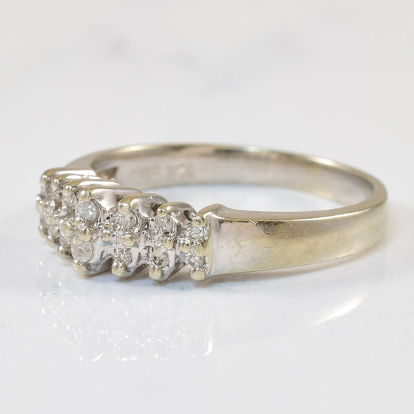 Pave Set Diamond Chevron Ring | 0.08ctw | SZ 6 |