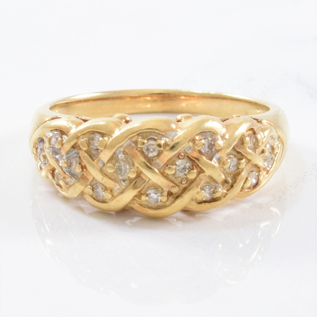 Woven Diamond Band | 0.12ctw | SZ 7.25 |