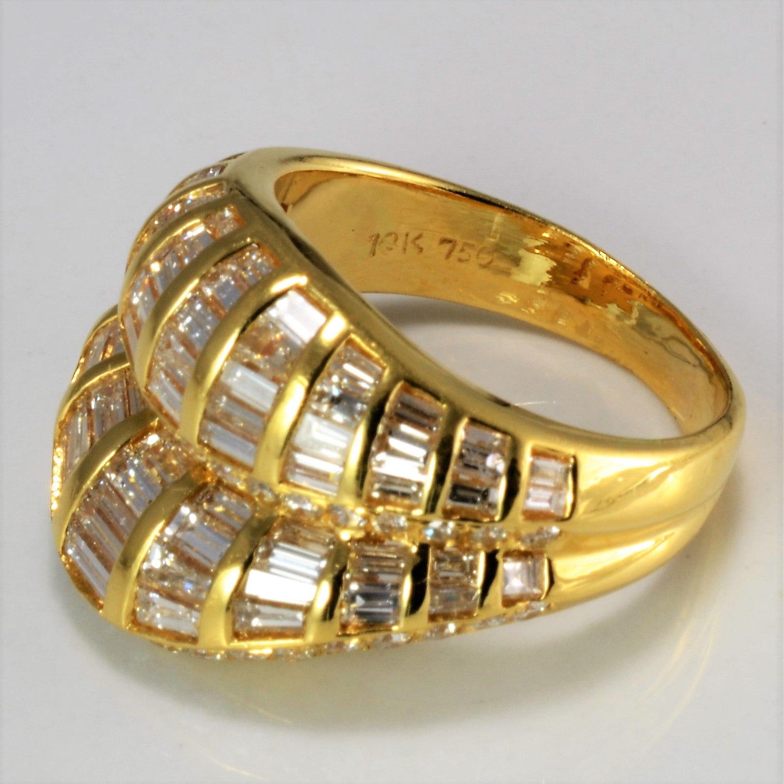 Textured Intertwined Diamond Statement Ring | 2.10 ctw, SZ 6.75 |