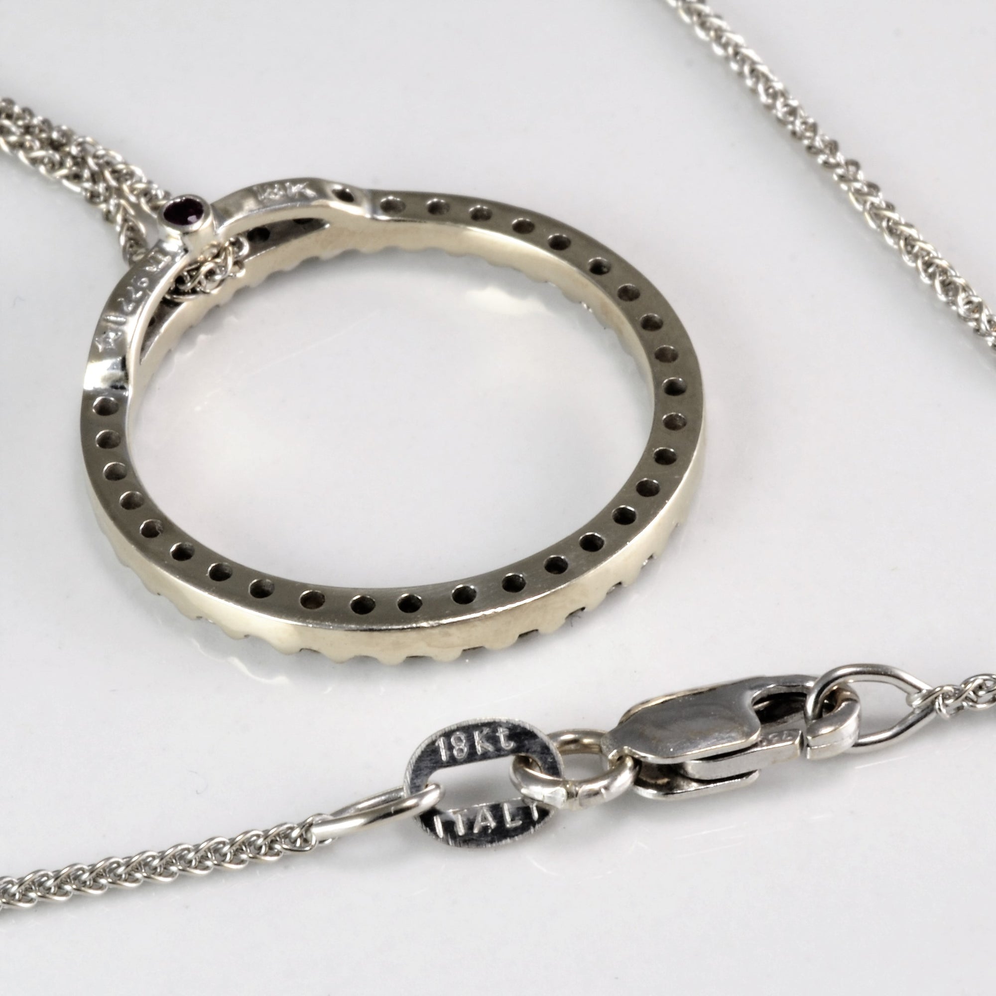 Diamond Eternity Pendant Necklace | 0.38 ctw, 18''|