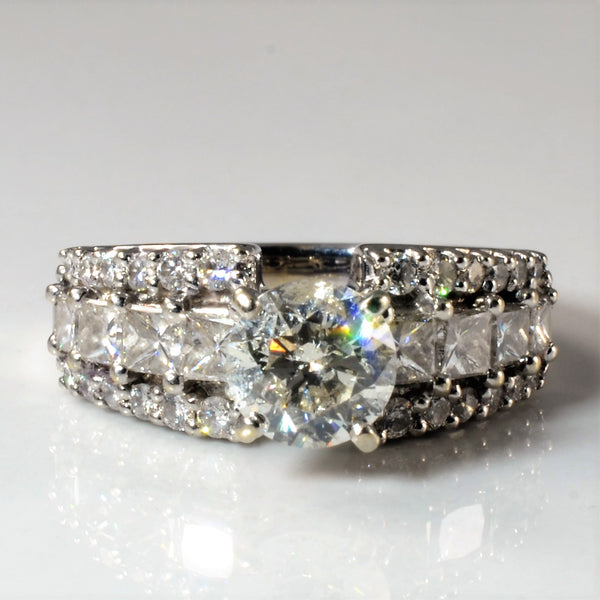 Graduated Diamond Engagement Ring | 2.55ctw | SZ 6.25 |
