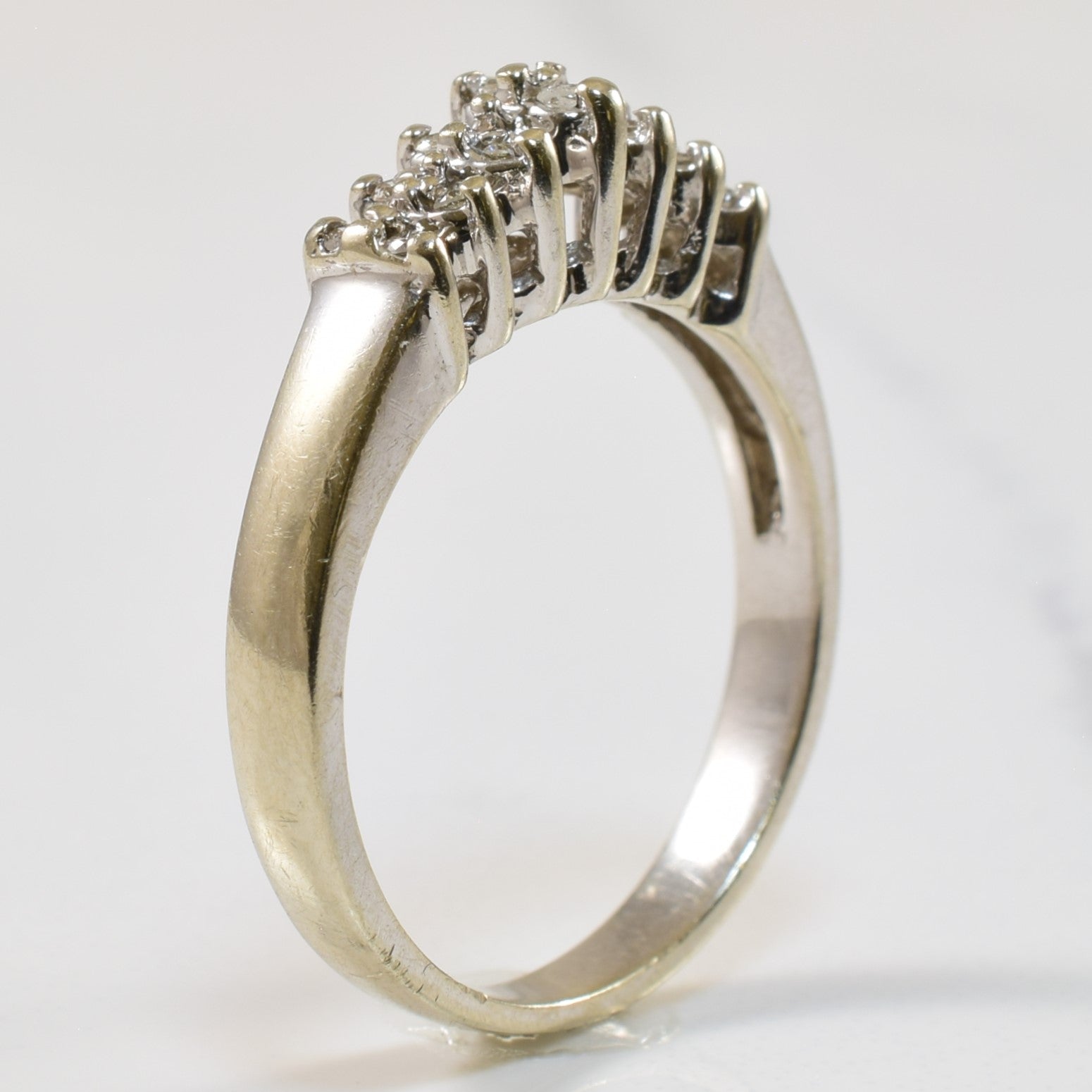 Pave Set Diamond Chevron Ring | 0.08ctw | SZ 6 |