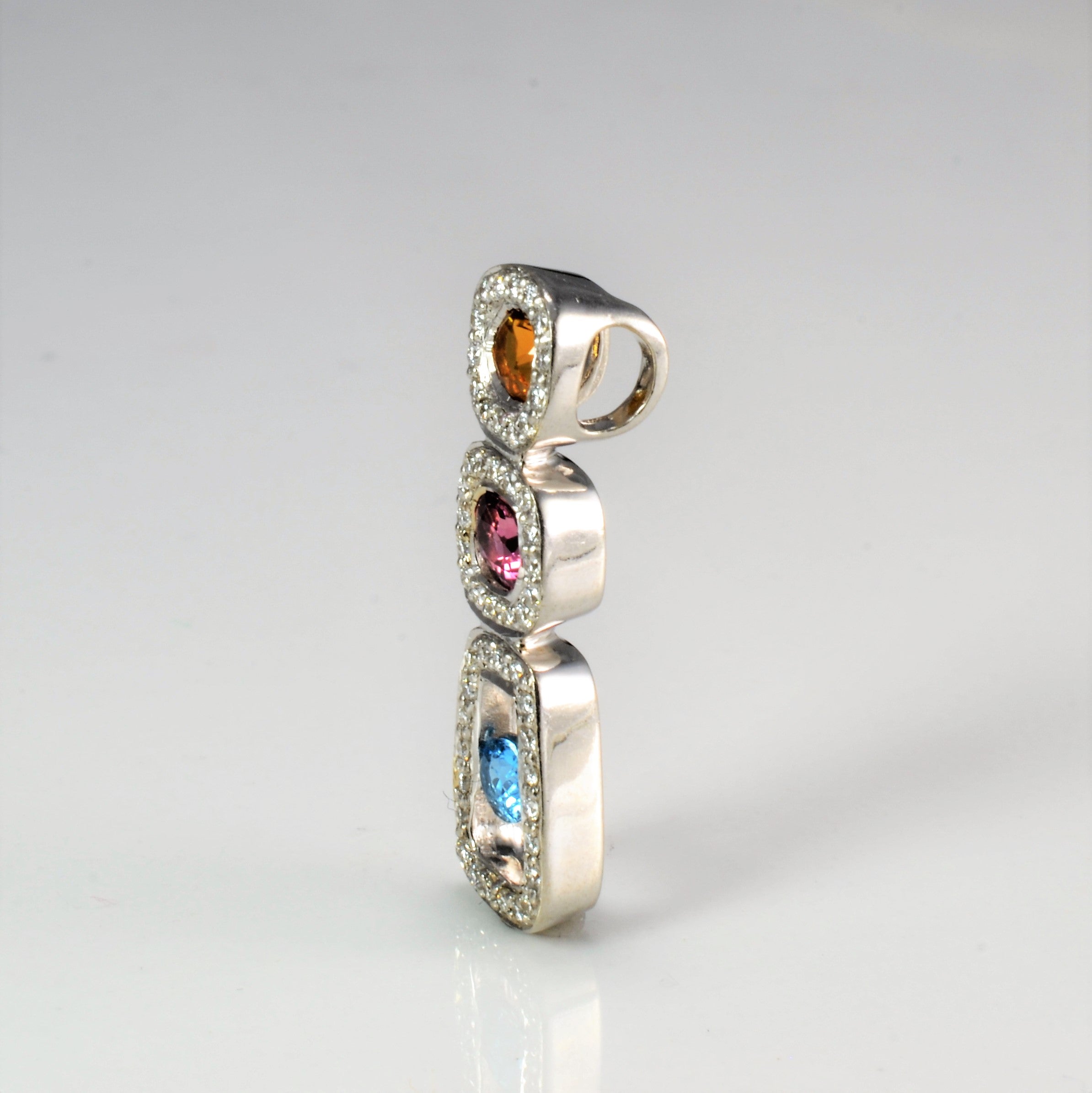 Colourful Multi Gem Pendant | 0.20 ctw |