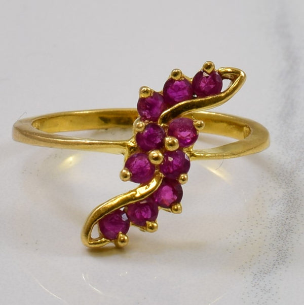 Cascading Ruby Cocktail Ring | 0.50ctw | SZ 6.5 |