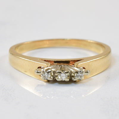 Three Stone Diamond Ring | 0.03ctw | SZ 6.5 |