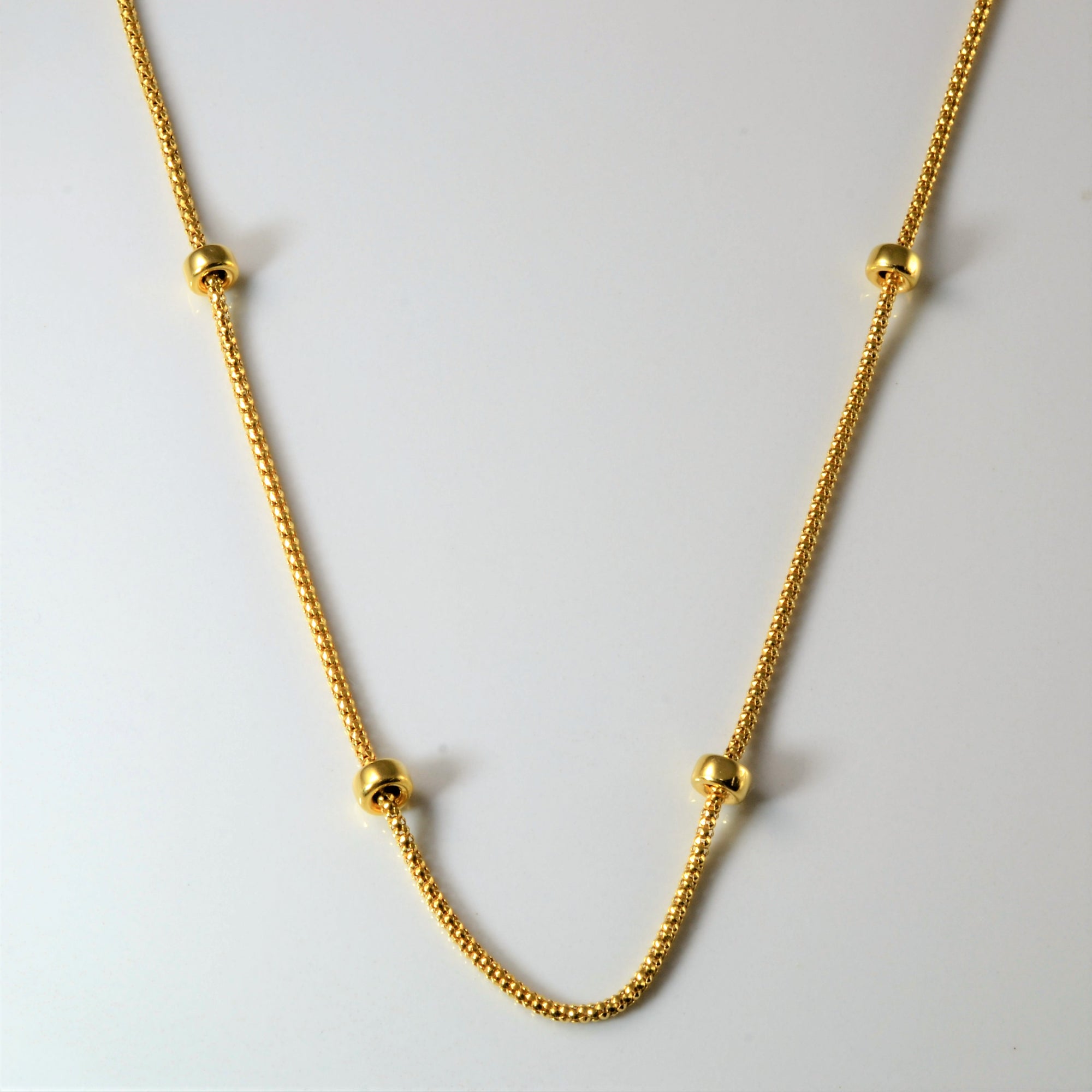 Gold bead chain necklace Clearance