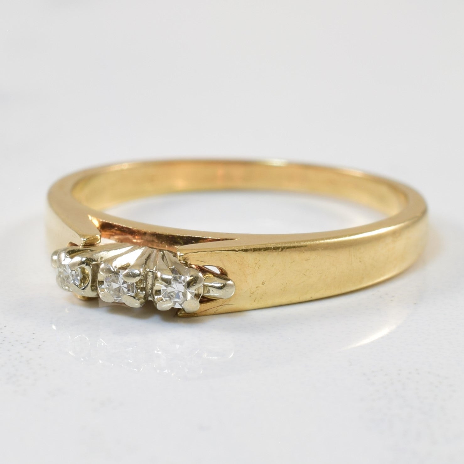Three Stone Diamond Ring | 0.03ctw | SZ 6.5 |