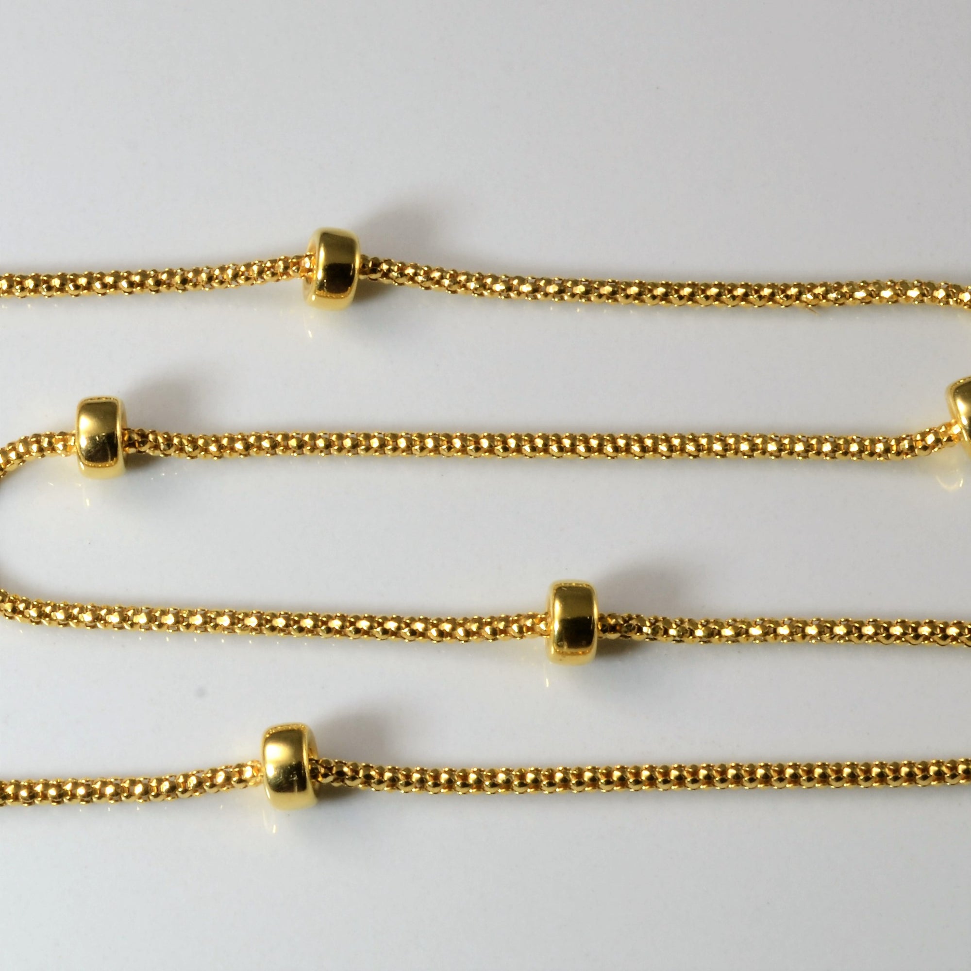 Gold Bead Chain Necklace 18" 100 Ways