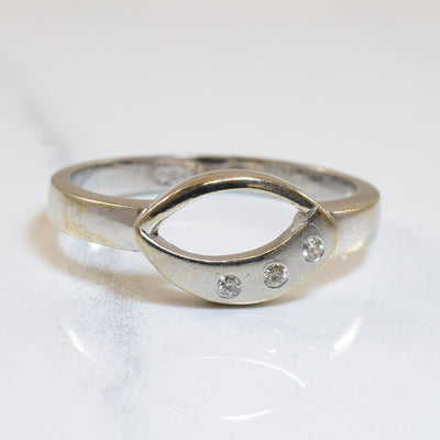 Diamond Open Work Ring | 0.03ctw | SZ 7.25 |