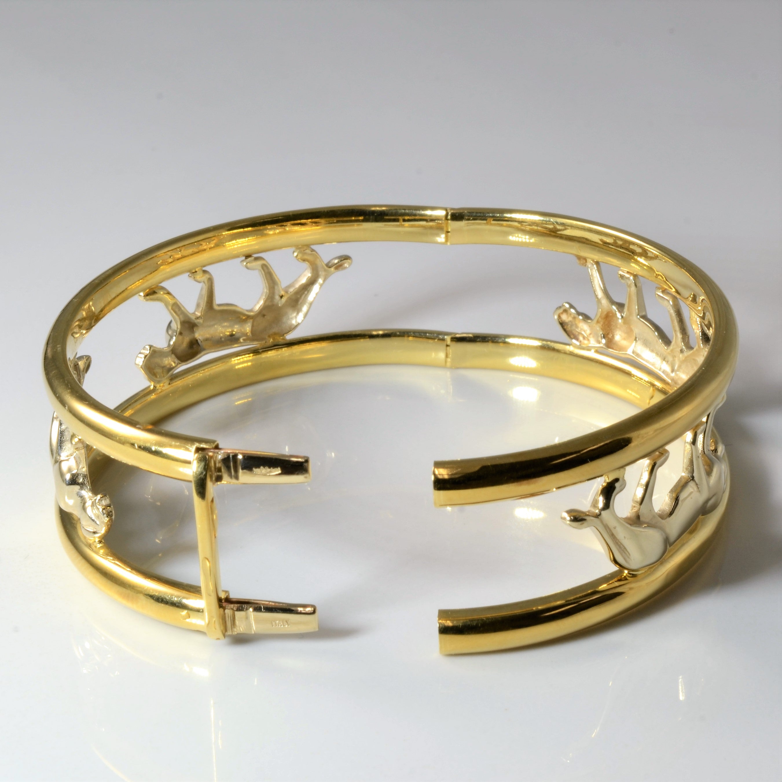 Open Work Leopard Bangle | 8" |