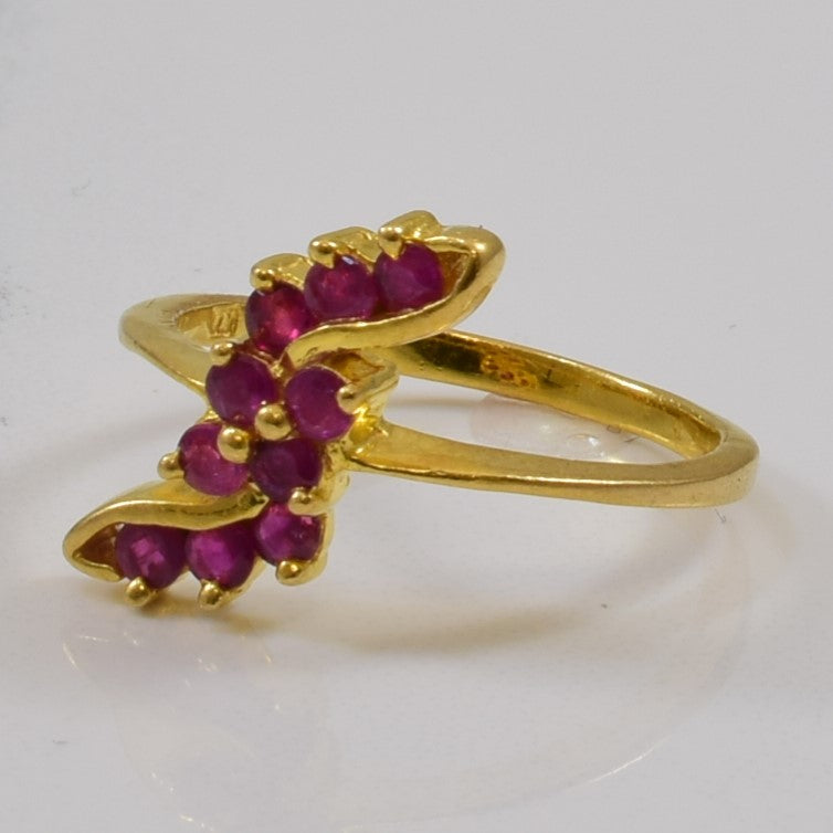 Cascading Ruby Cocktail Ring | 0.50ctw | SZ 6.5 |